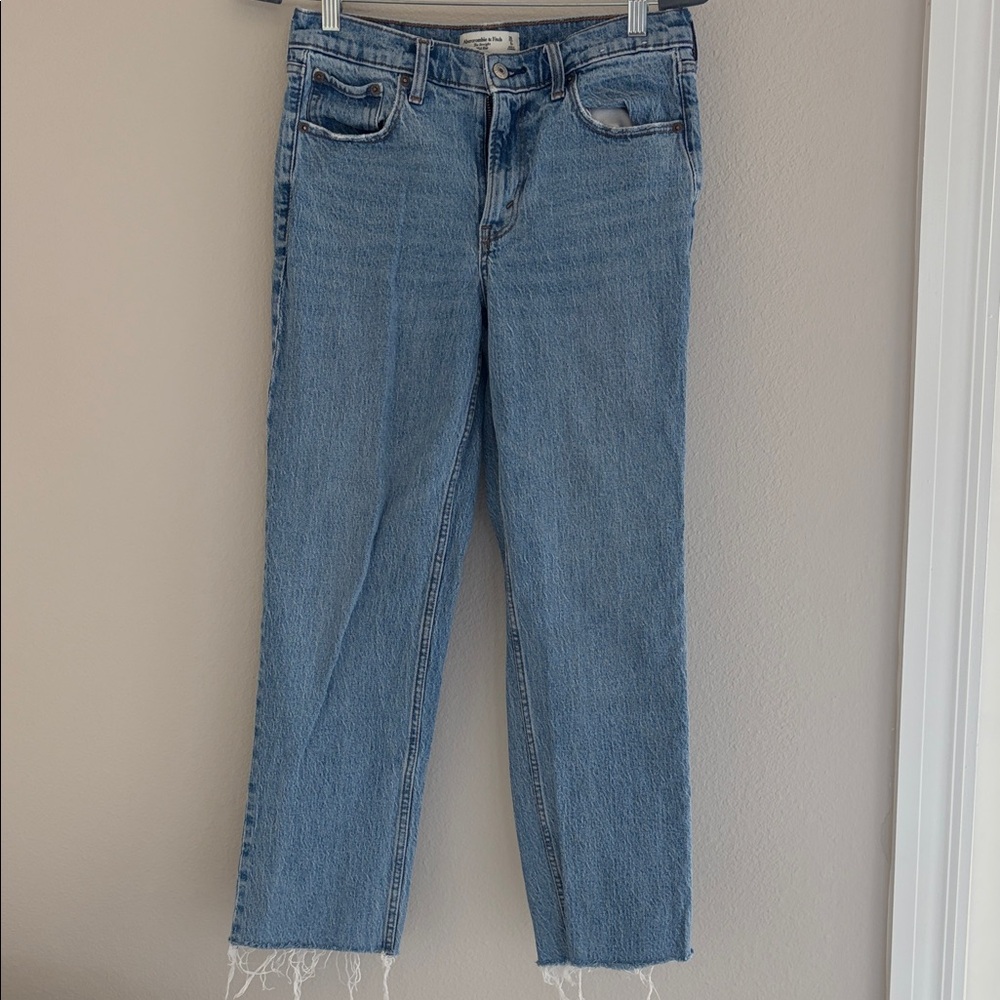 Abercrombie & Fitch Light Blue Straight-Leg Jeans
